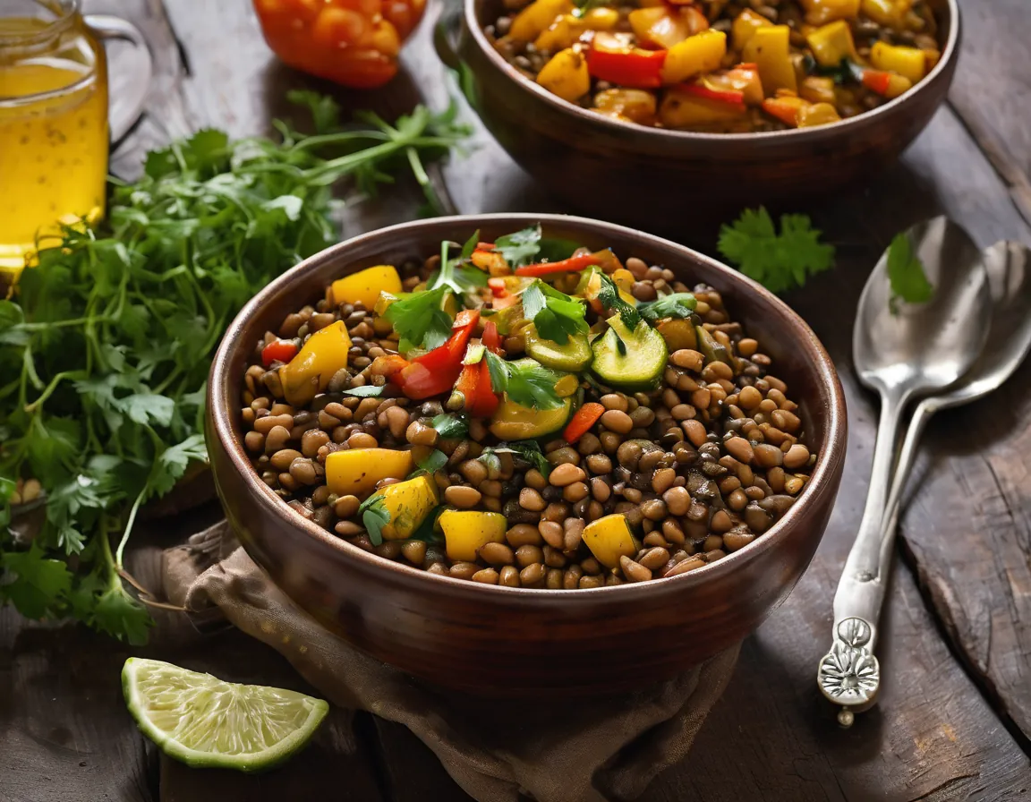 Lentejas Estofadas con Verduras al Estilo Mediterráneo