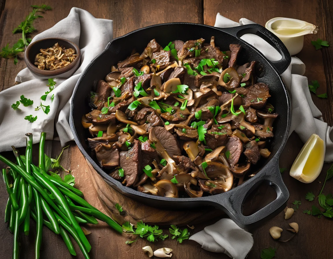 Solomillo de Ternera con Champiñones al Jerez