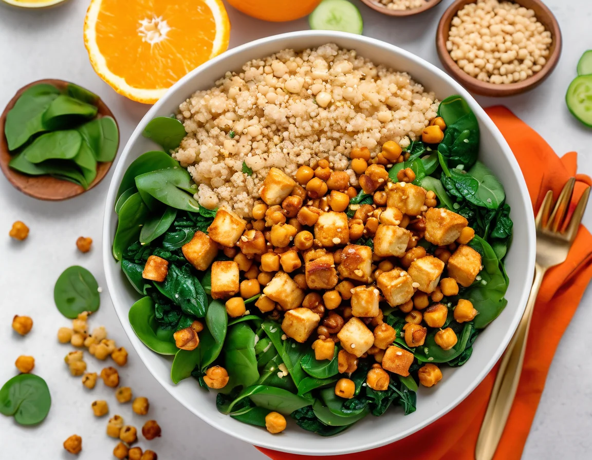 Tofu a la Plancha con Garbanzos al Pimentón