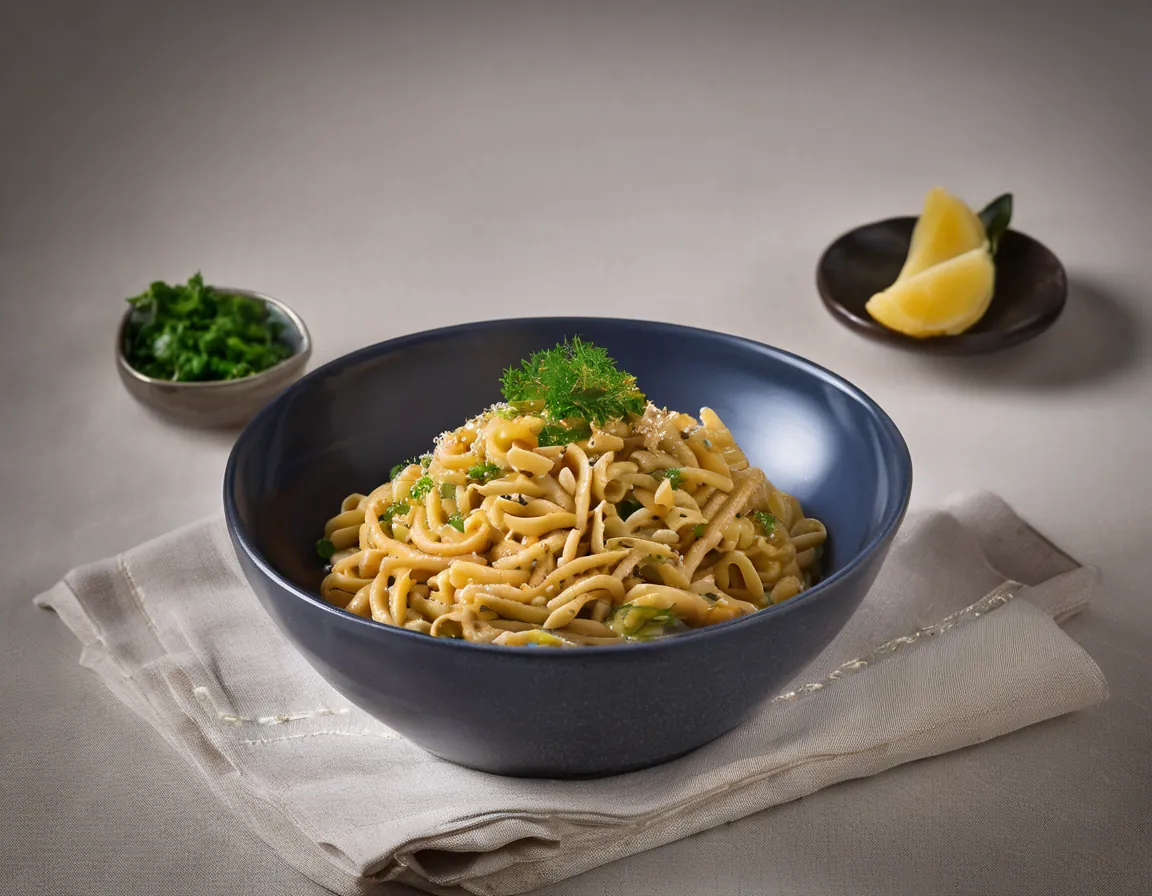 Macarrón Integral con Calabaza y Col a la Brasileña