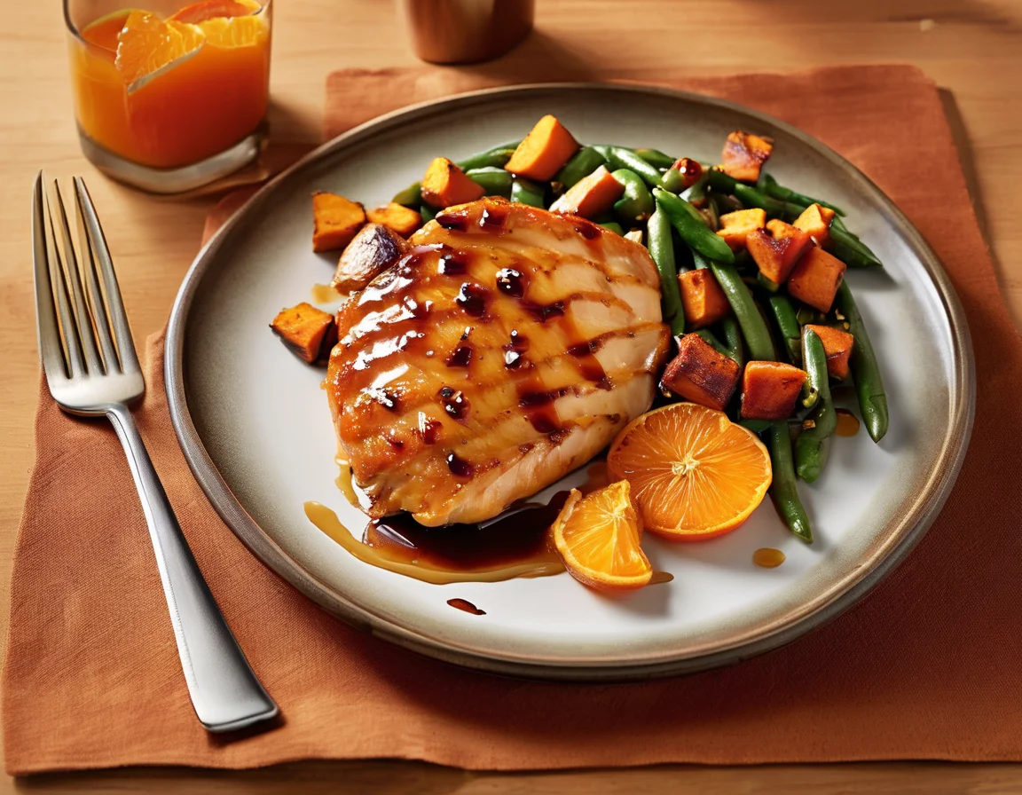 Pollo al Romero con Puré de Boniato y Espinacas