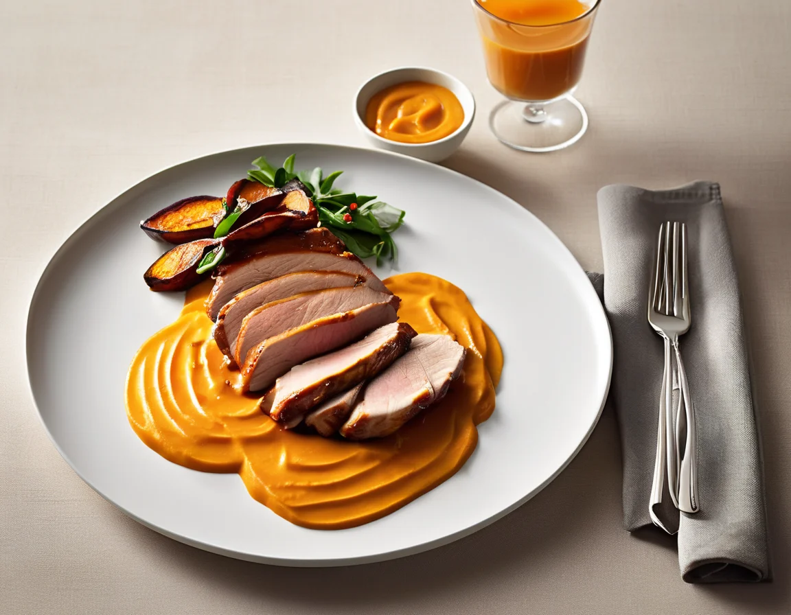 Lomo de Cerdo con Puré de Boniato al Romero