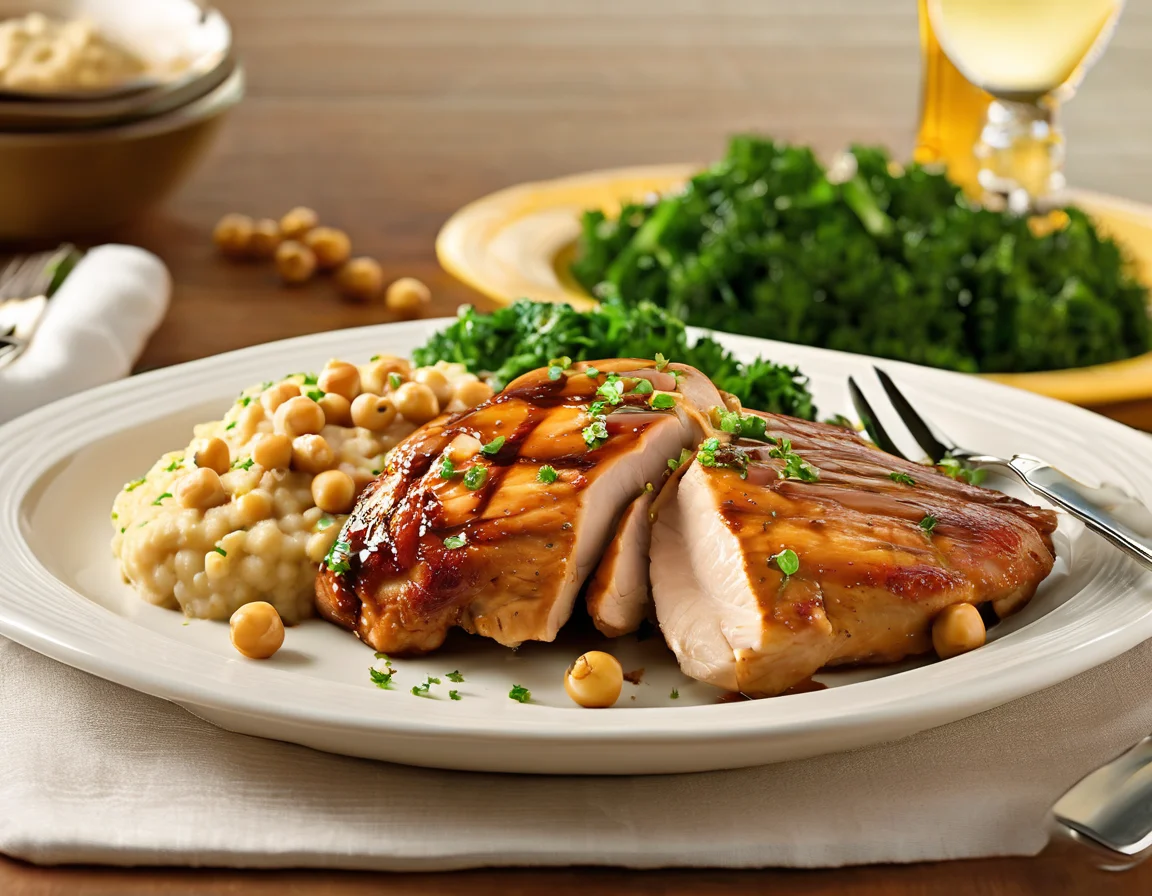 Pechuga de Pavo con Garbanzos al Azafrán