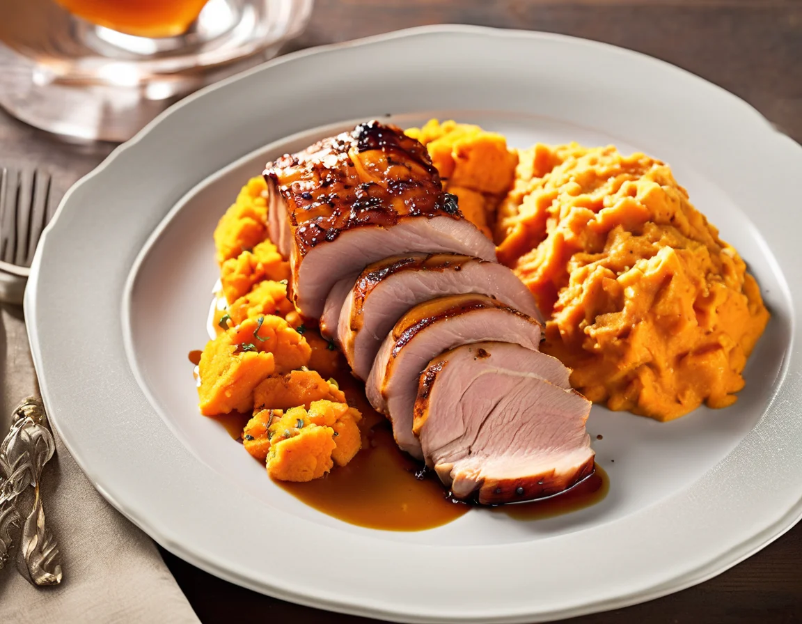 Lomo de Cerdo con Puré de Boniato al Romero