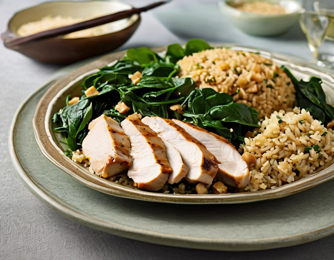 Pavo al Horno con Arroz Integral y Verduras Mediterráneas