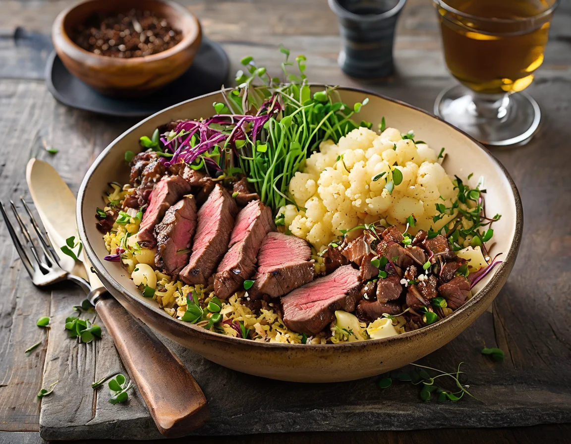Estofado de Ternera con Coliflor al Azafrán