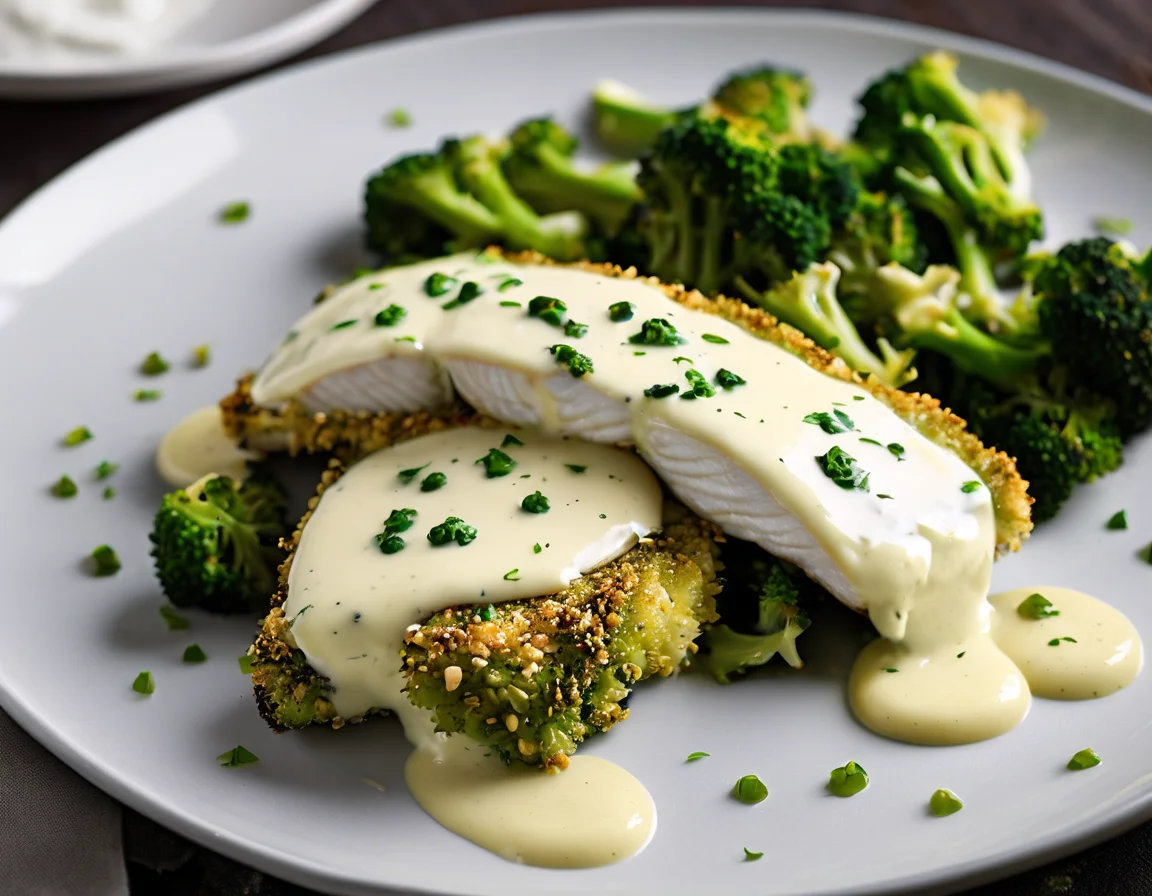 Lomos de Pescado al Vapor con Brocoli Cremoso y Kéfir