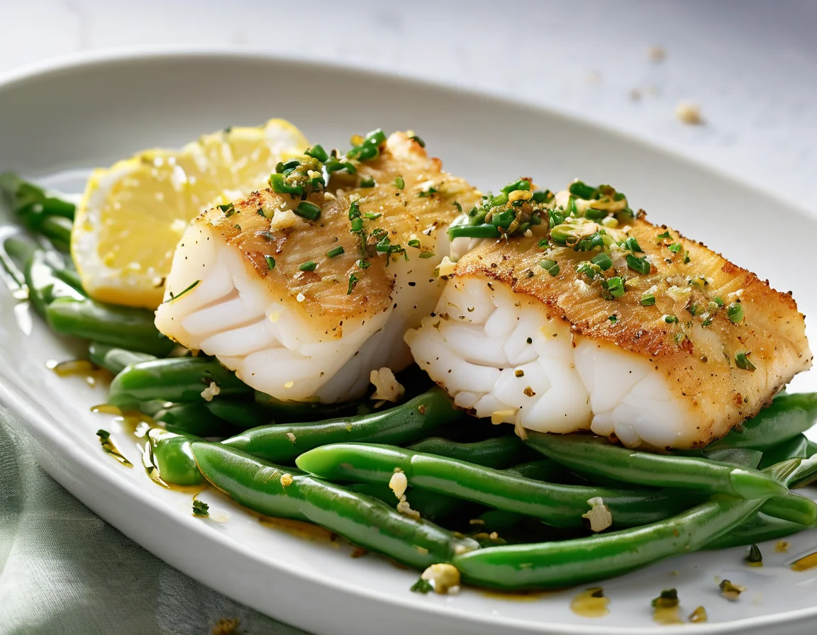 Bacalao con Judías Verdes al Ajillo