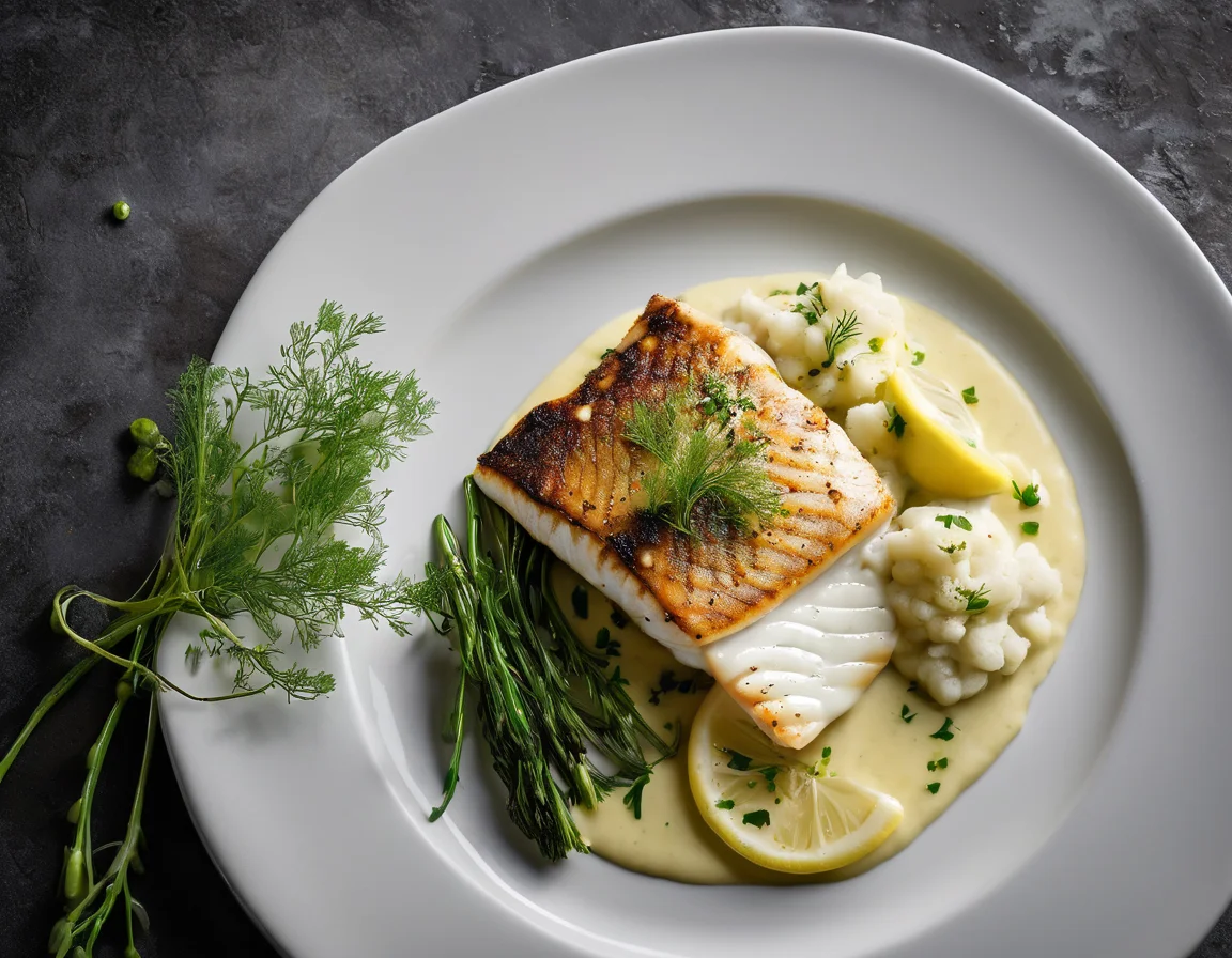 Coliflor Dorada con Lomo de Merluza al Limón