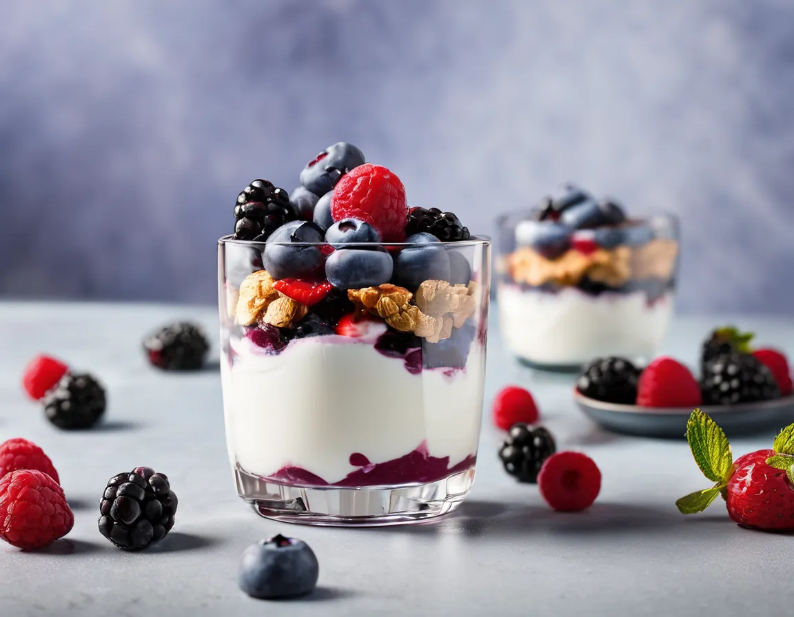 Parfait de Bayas con Yogur Griego Bajo en FODMAP