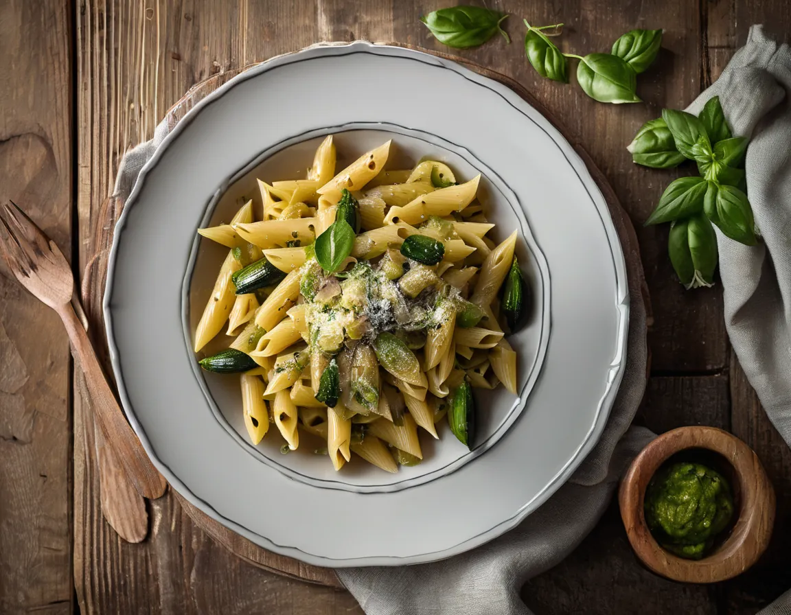 Pasta con Papa y Calabacín al Estilo Mediterráneo