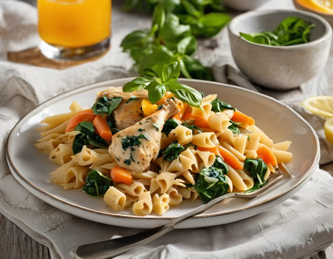 Pasta con Pollo y Verduras a la Latina