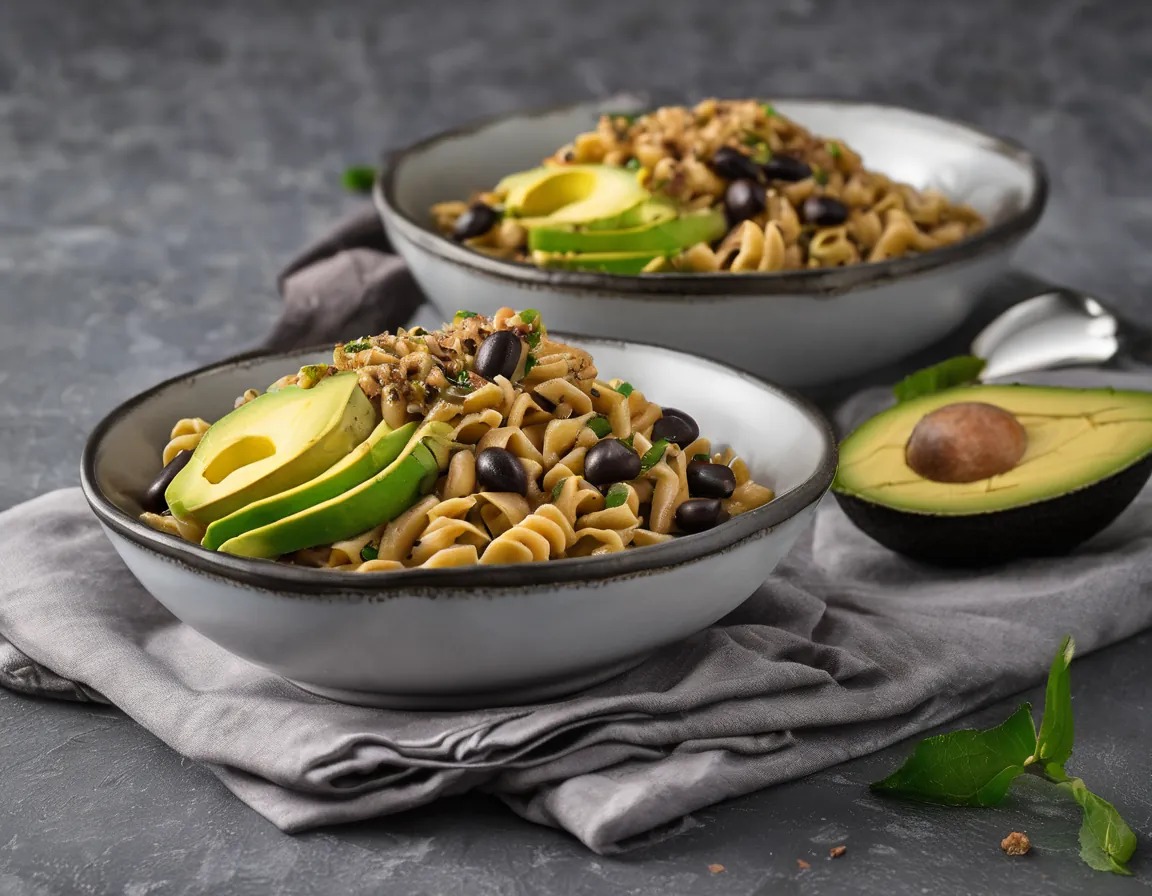 Pasta de Lentejas con Aguacate y Pollo a la Parrilla