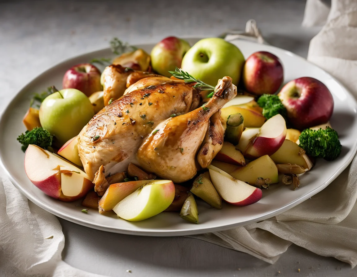 Pollo con Manzanas y Verduras en Papillote