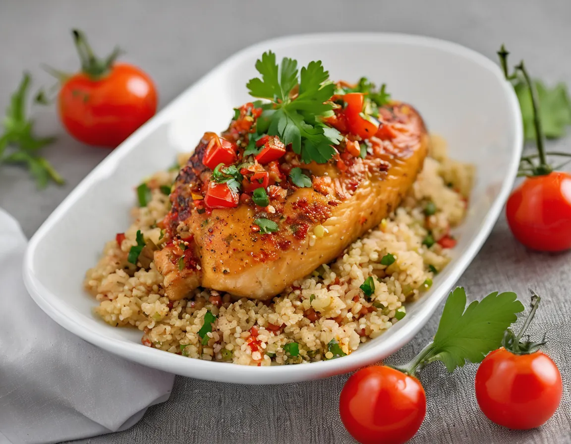 Pollo con Tomate y Quinoa al Estilo Latino