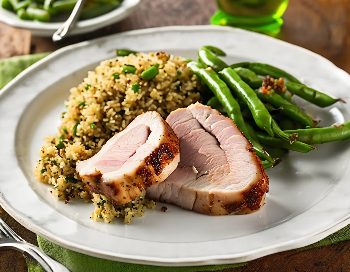 Lomo de Cerdo a la Andaluza con Judías Verdes y Almendras