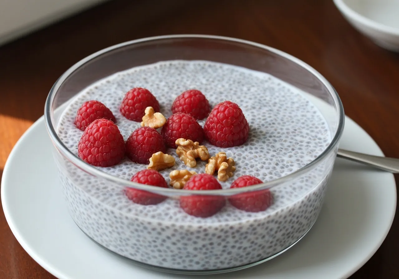 Pudín de Chía con Frutas y Avena
