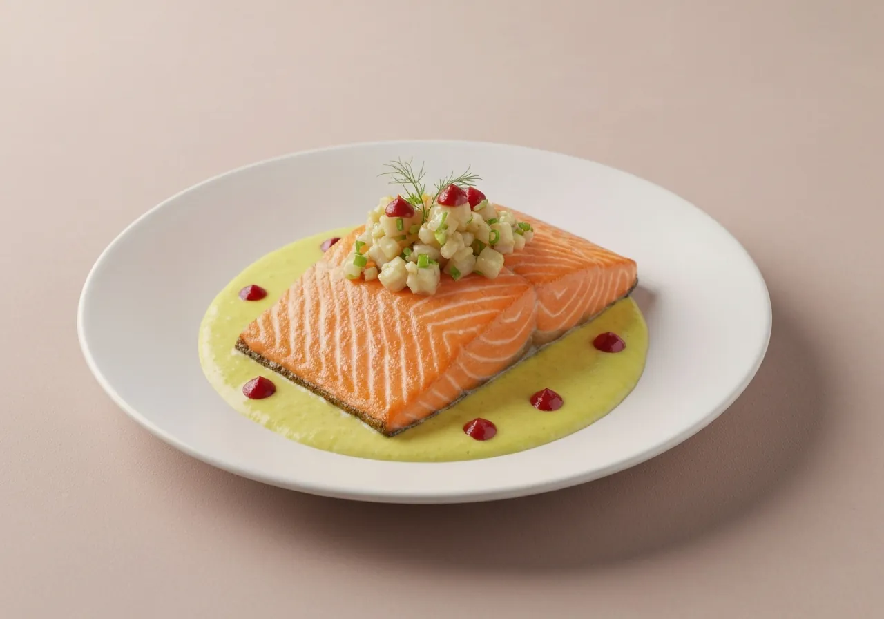 Salmón al Horno con Verduras Mediterráneas