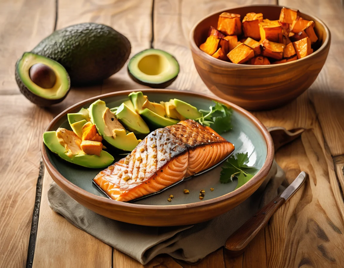 Salmón Sellado en Sartén con Hash de Batata Asada