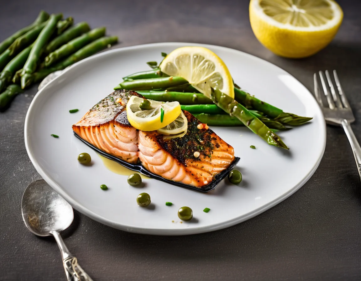 Salmón a la Plancha con Judías Verdes al Ajillo