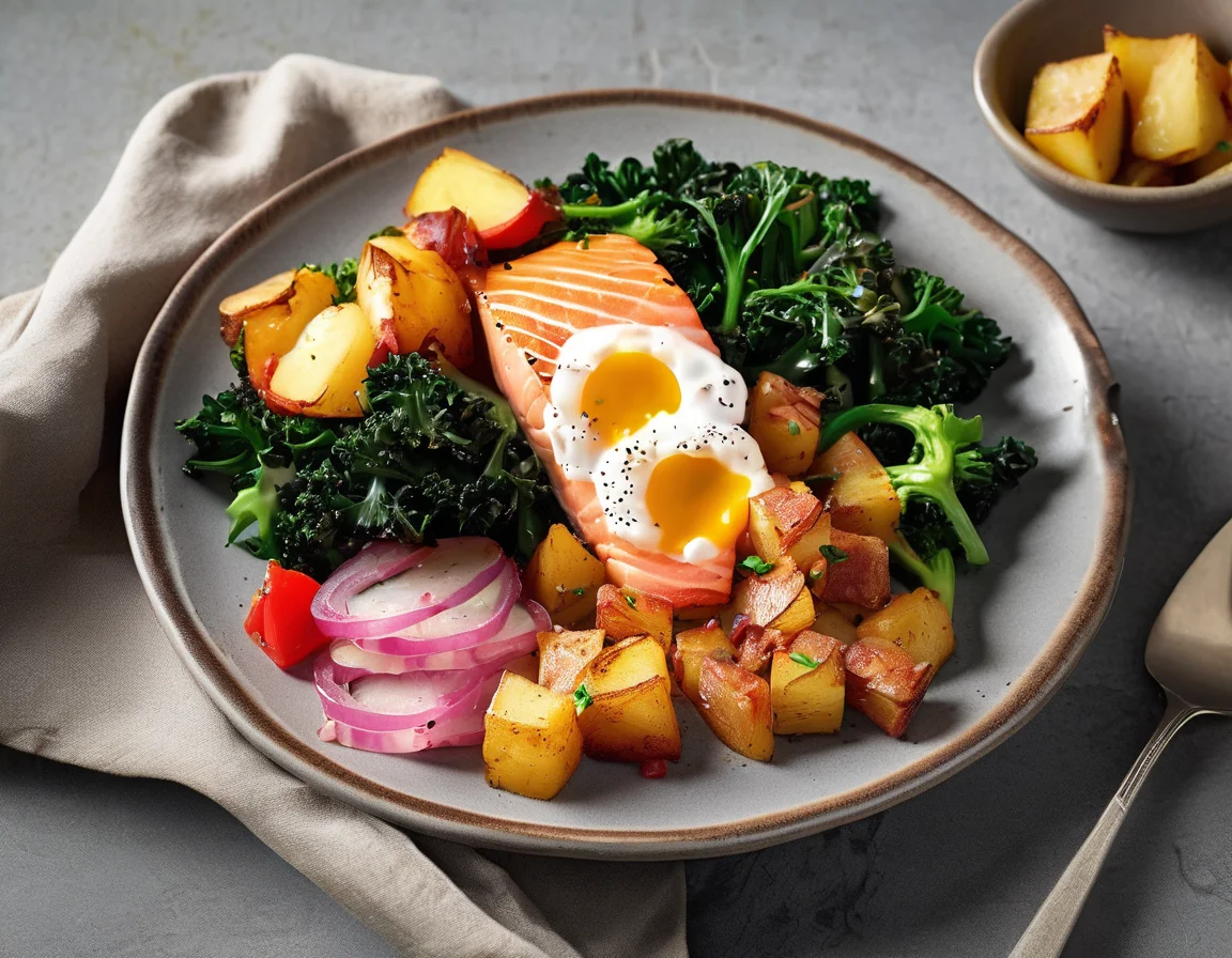Desayuno Latino de Salmón y Papa para Estreñimiento Crónico