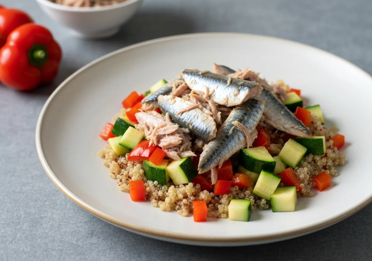 Sardinas a la Parrilla con Ensalada de Aguacate y Tomate
