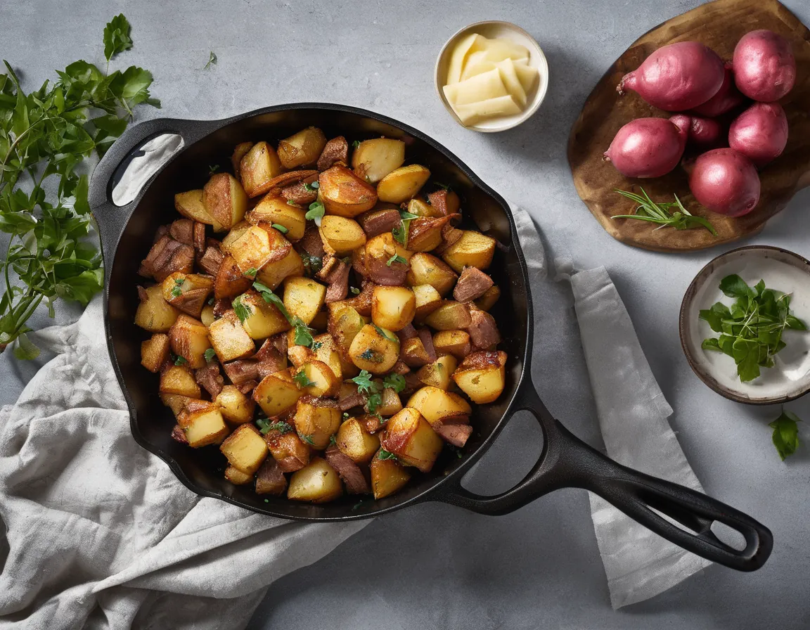 Sartén de Patata y Pavo Bajo en Fructosa