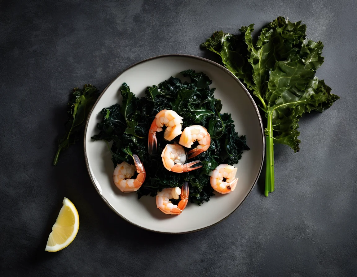 Gambas y Col Rizada al Limón