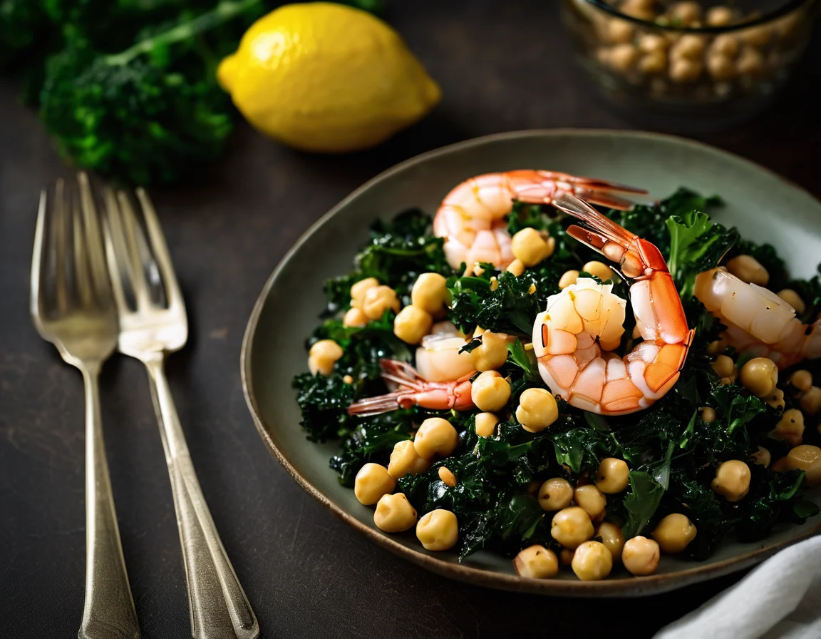 Gambas al Ajillo con Kale Salteado a la Española