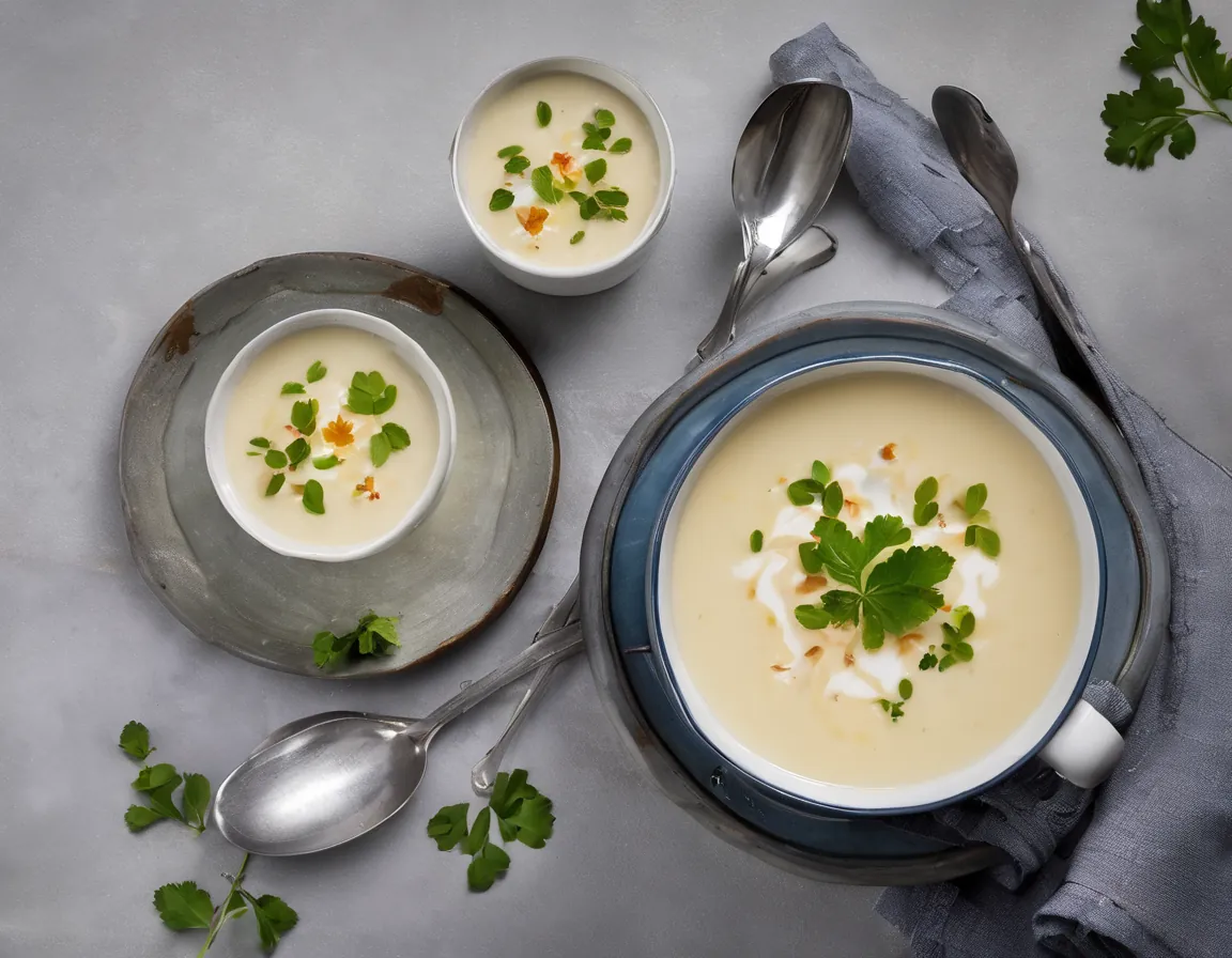 Sopa cremosa de coliflor canadiense