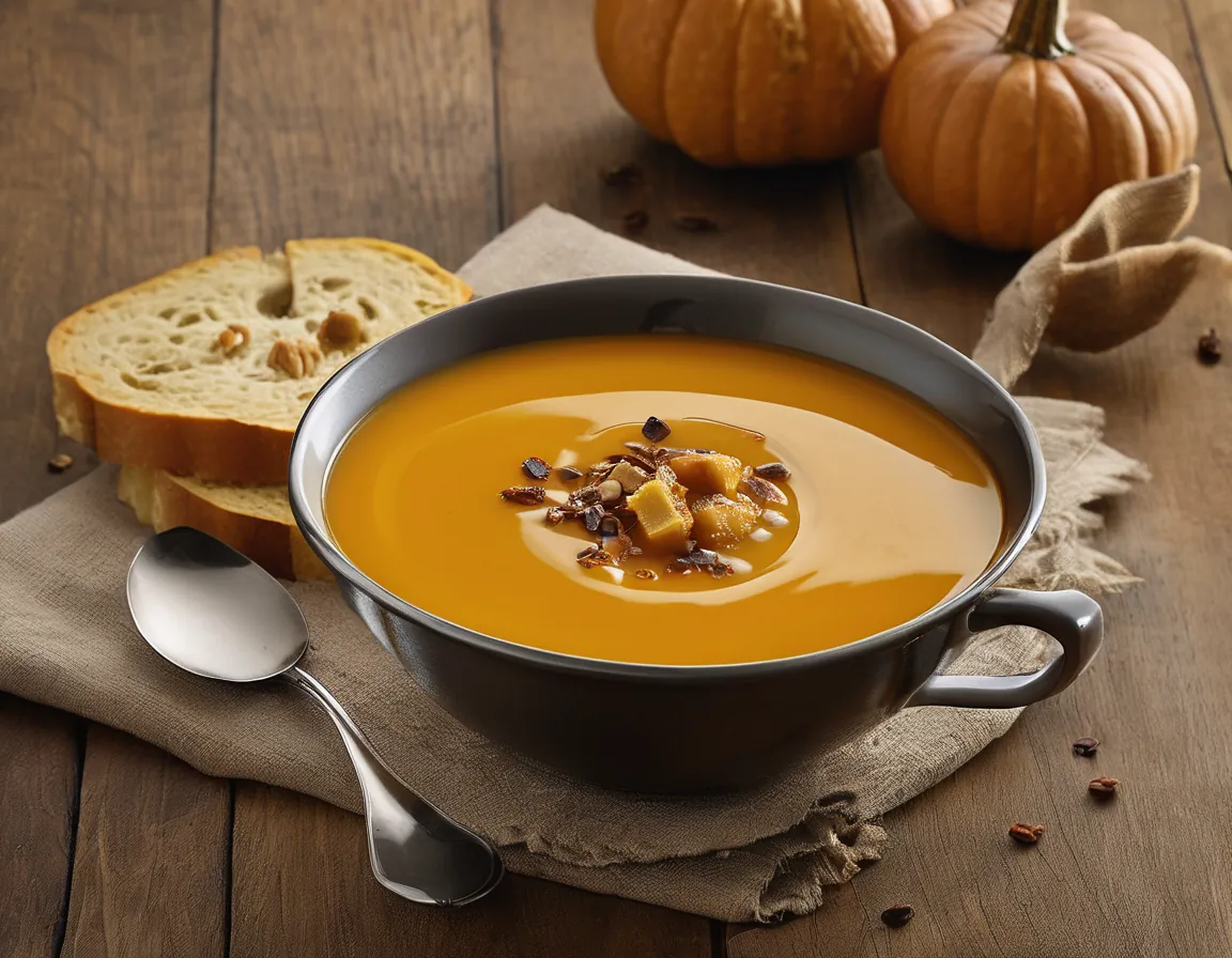 Sopa de Calabaza Canadiense con Jarabe de Arce