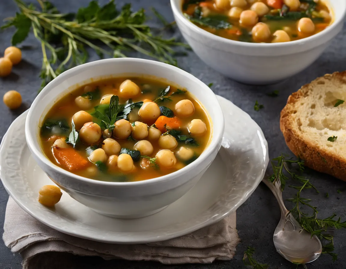 Sopa de Garbanzos y Verduras a la Toscana