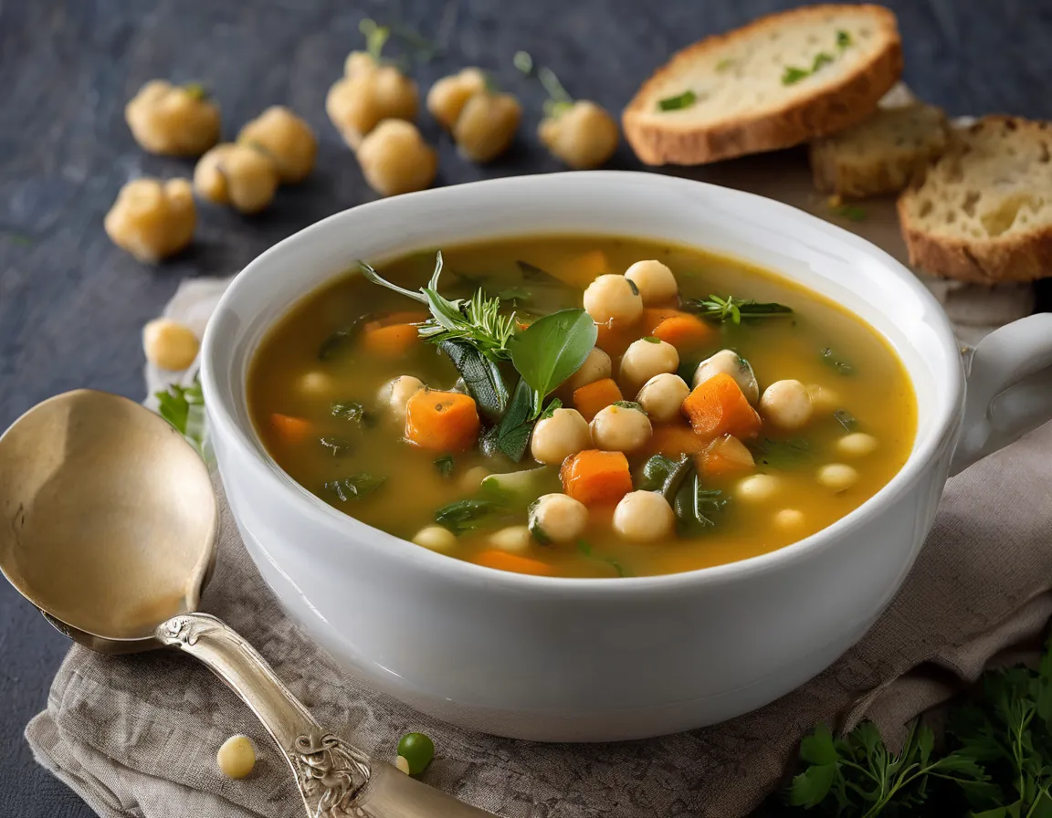 Sopa de Garbanzos y Verduras Low-FODMAP