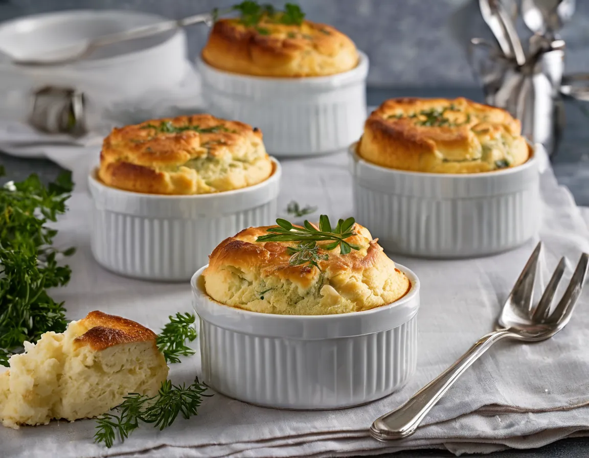 Soufflé de Espinacas con Verduras y Pollo