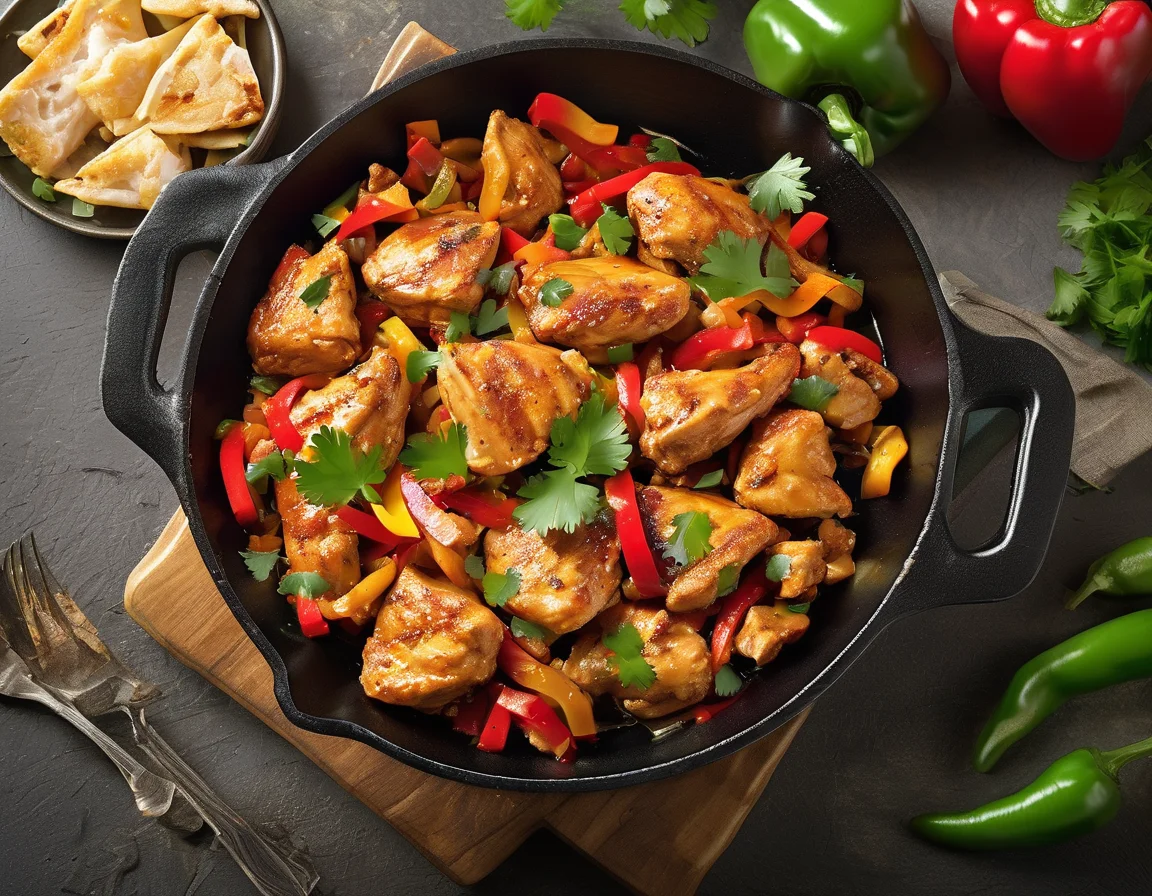 Pollo a la Murciana con Pimientos Asados