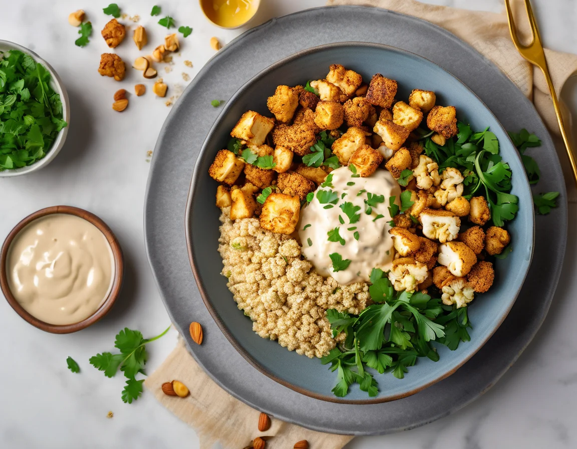 Tofu a la Plancha con Coliflor al Pimentón