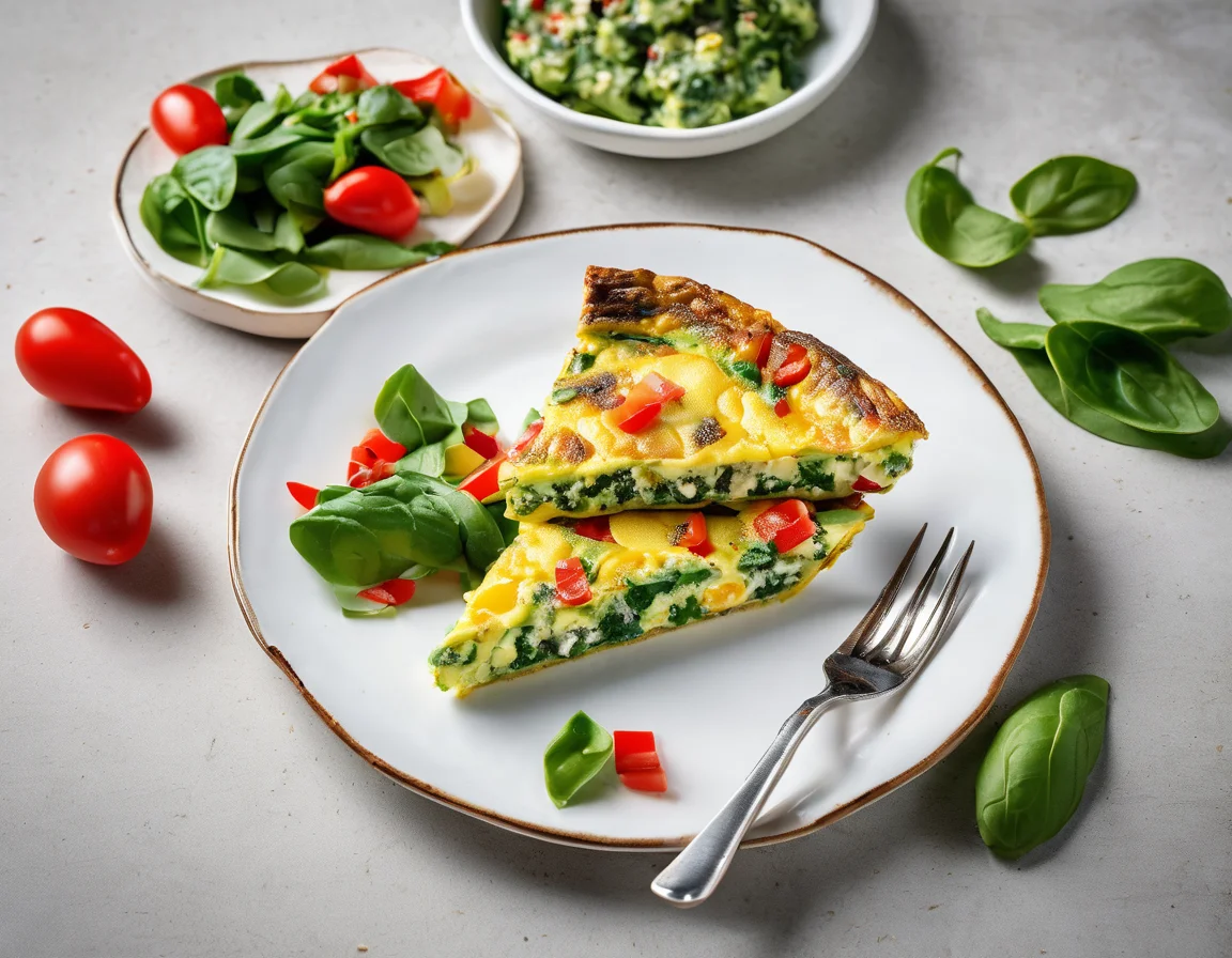 Tortilla de Espinacas con Pisto