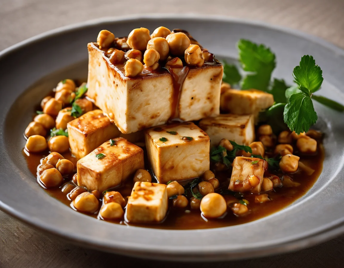 Tofu con Garbanzos al Estilo Andaluz