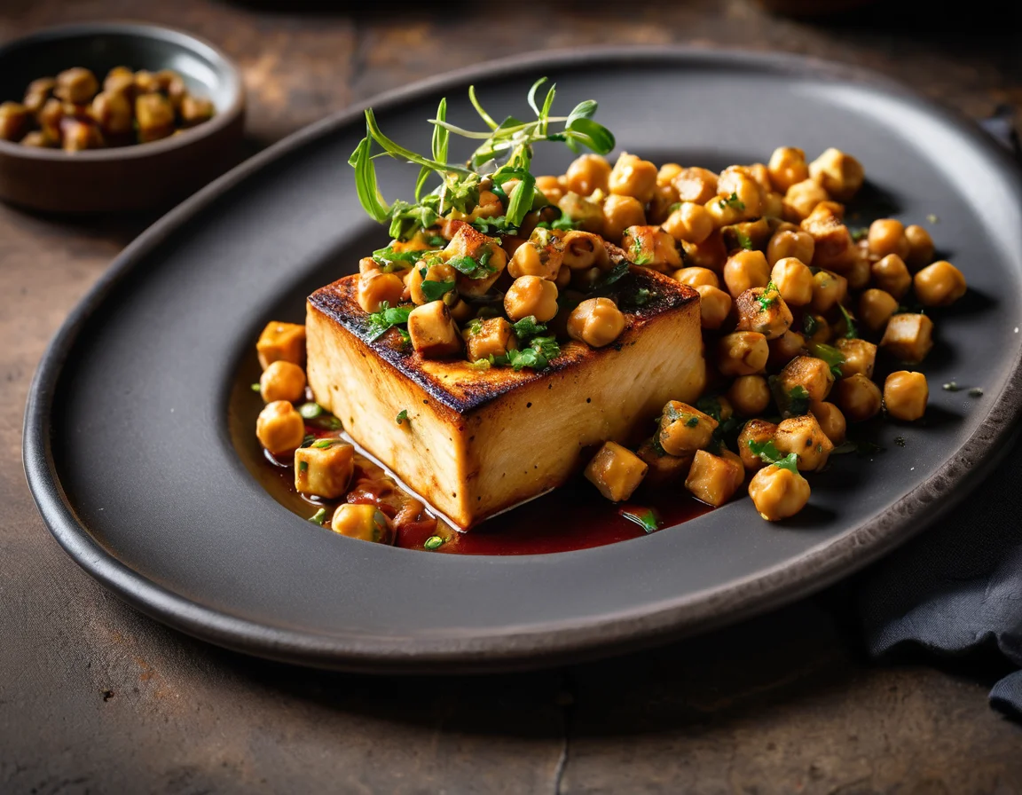 Tofu y Garbanzos al Estilo Mediterráneo