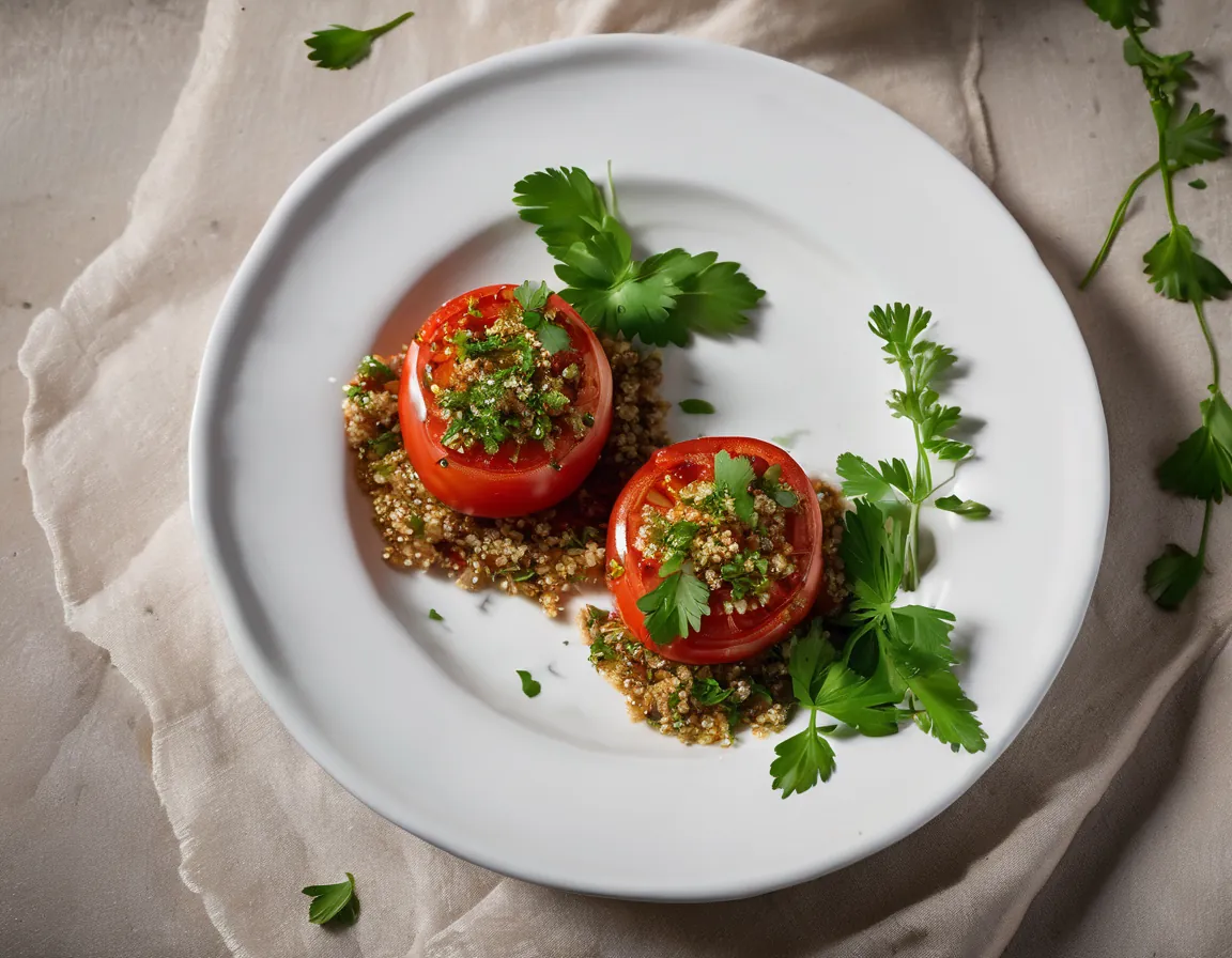 Tomates Asados con Quinoa y Hierbas Frescas