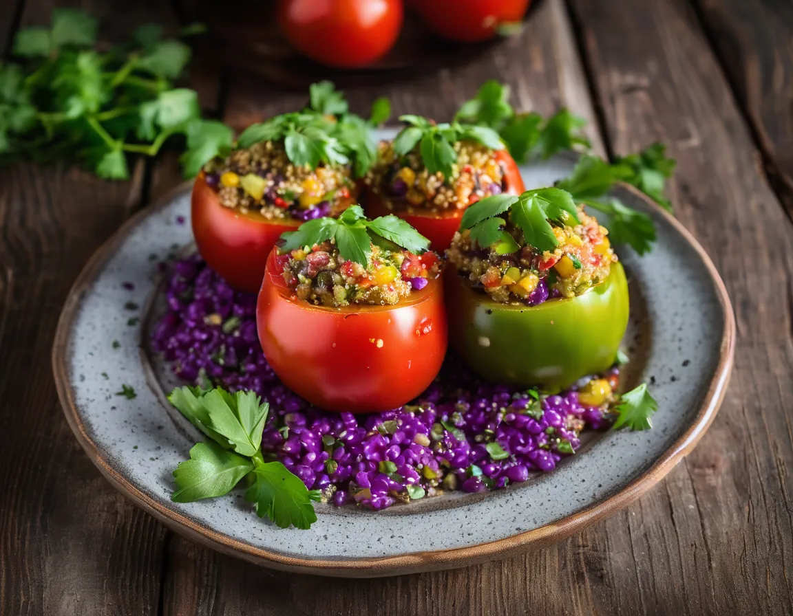 Tomates Rellenos con Quinoa y Aguacate
