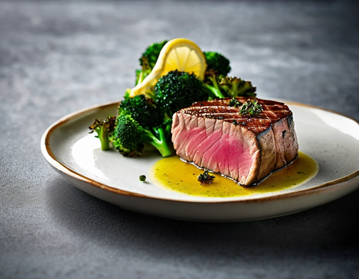 Filete de Atún a la Provenzal con Brócoli al Limón