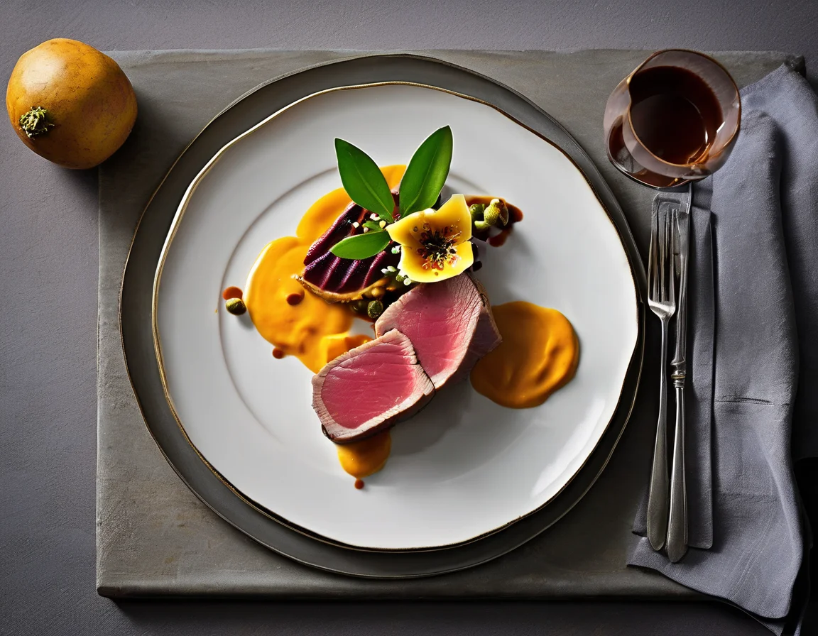 Atún a la Plancha con Puré de Boniato y Ensalada de Espinacas