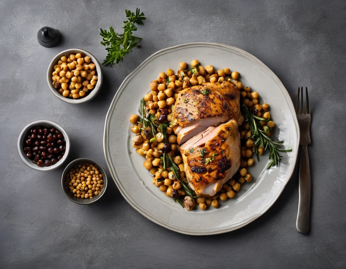 Pechuga de Pavo con Garbanzos al Estilo Mediterráneo