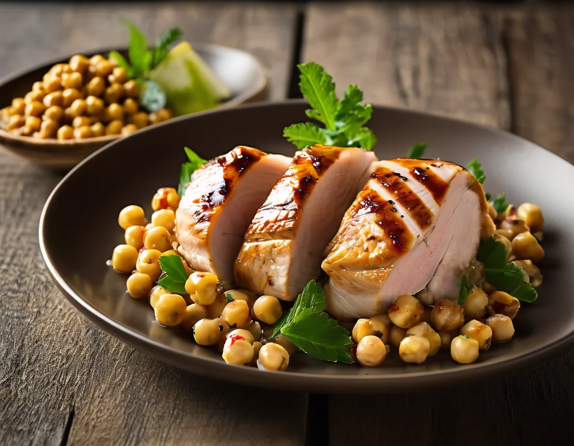 Pechuga de Pavo con Garbanzos Tropicales
