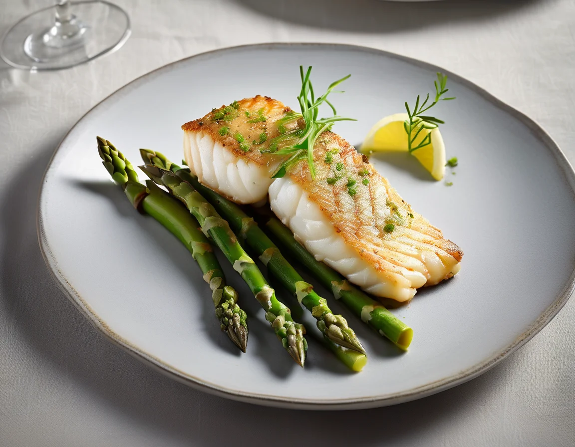 Filete de Bacalao con Espárragos a la Francesa